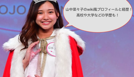 山中菜々子のwiki風プロフィールと経歴！高校や大学などの学歴も！