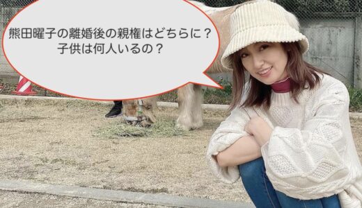 熊田曜子の離婚後の親権はどちらに？子供は何人いるの？