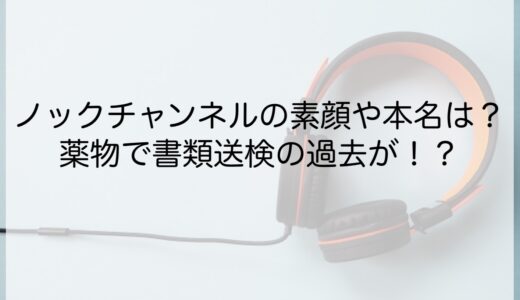 ノックチャンネルの素顔や本名は？薬物で書類送検の過去が！？