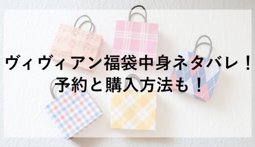 ヴィヴィアン福袋2025の中身ネタバレ！予約と購入方法も！