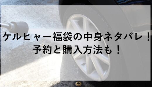 ケルヒャー福袋2025の中身ネタバレ！予約と購入方法も！