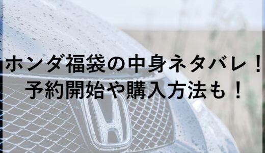 ホンダ福袋2025の中身ネタバレ！予約開始や購入方法も！