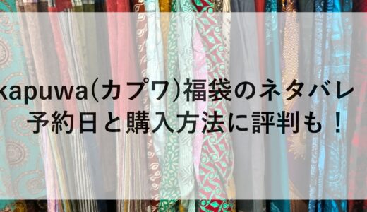 kapuwa(カプワ)福袋2025のネタバレ！予約日と購入方法に評判も！