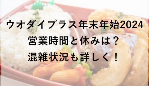 ウオダイプラス年末年始2024の営業時間と休みは？混雑状況も詳しく！