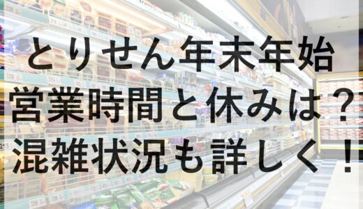 とりせん年末年始2024~2025の営業時間と休みは？混雑状況も詳しく！