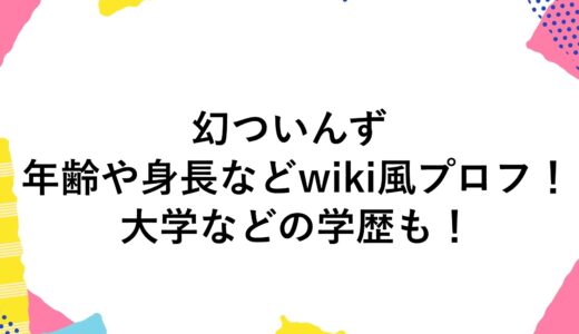 幻ついんずの年齢や身長などwiki風プロフ！大学などの学歴も！