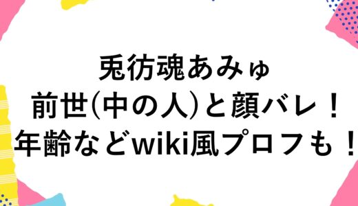 兎彷魂あみゅの前世(中の人)と顔バレ！年齢などwiki風プロフも！