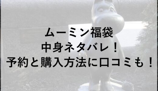 ムーミン福袋2025の中身ネタバレ！予約と購入方法に口コミも！