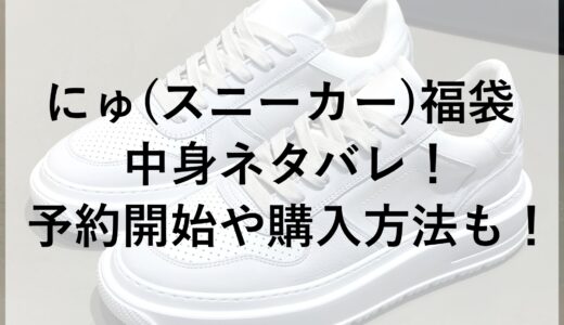 にゅ(スニーカー)福袋2025の中身ネタバレ！予約開始や購入方法も！