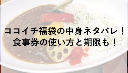 ココイチ福袋2025の中身ネタバレ！食事券の使い方と期限も！